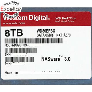 ウェスタンデジタル(Western Digital)のWestern Digital製HDD　WD80EFBX　8TB SATA600 7200　500～1000時間以内(PC周辺機器)