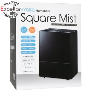 スリーアップ(THREEUP)のスリーアップ　ハイブリッド式加湿器 Square Mist　HFT-1725BK　ブラック　未使用(加湿器/除湿機)