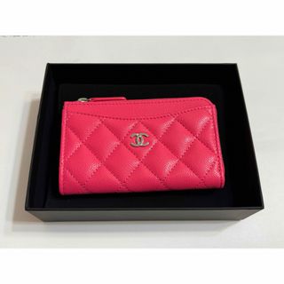 シャネル(CHANEL)のCHANEL シャネル　フラグメントケース　ミニ財布　カードケース　ピンク　新品(財布)