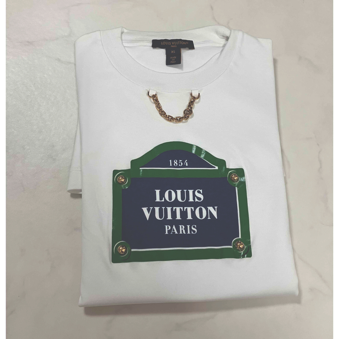 LOUIS VUITTON(ルイヴィトン)の試着のみ　23春夏　ルイヴィトン　ストリートサインTシャツワンピース　 レディースのワンピース(ミニワンピース)の商品写真