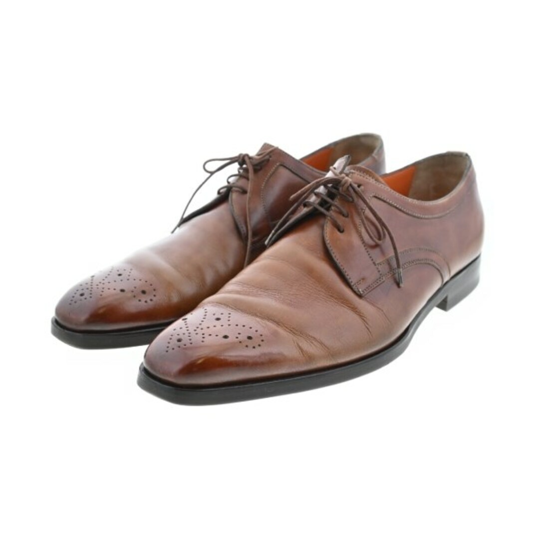 Santoni(サントーニ)のSANTONI サントーニ ビジネス・ドレスシューズ -7(25.5cm位) 茶 【古着】【中古】 メンズの靴/シューズ(ドレス/ビジネス)の商品写真