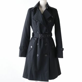 バーバリーブルーレーベル(BURBERRY BLUE LABEL)の極美品☆正規品 BURBERRY BLUE LABEL バーバリー ブルーレーベル FRF17-596 ウールライナー付 トレンチコート ブラック 40 レディース(トレンチコート)