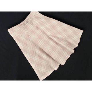 ミッシュマッシュ(MISCH MASCH)のミッシュマッシュ チェック フレア スカート sizeS/ピンク ◇■ レディース(ミニスカート)