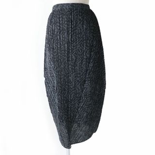 プリーツプリーズイッセイミヤケ(PLEATS PLEASE ISSEY MIYAKE)の極美品☆正規品 PLEATS PLEASE プリーツプリーズ イッセイミヤケ PP43-JG964 ロング丈 スカート グレー系 1 レディース 日本製(ロングスカート)