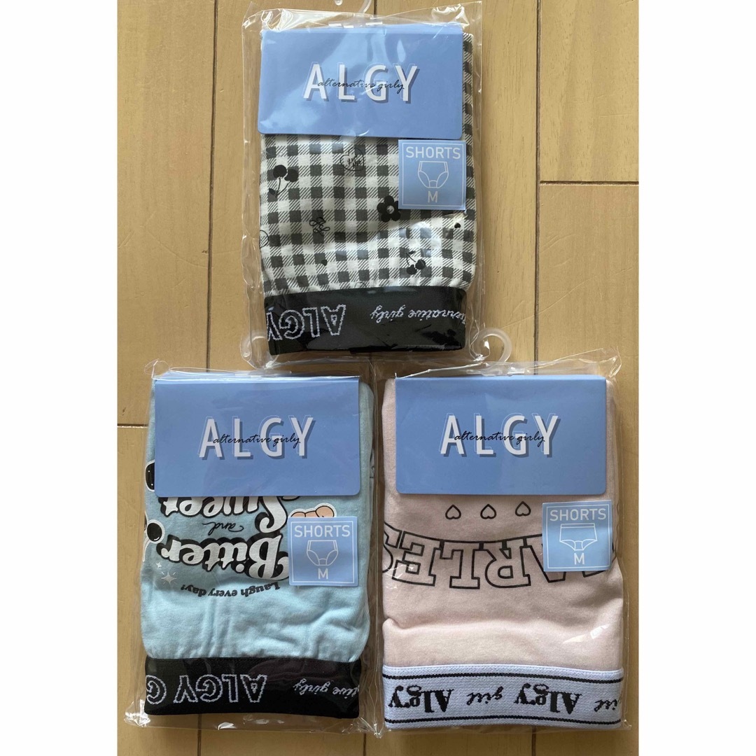 ALGY(アルジー)のアルジー ショーツ 3枚セット サイズM(155〜165) キッズ/ベビー/マタニティのキッズ服女の子用(90cm~)(下着)の商品写真