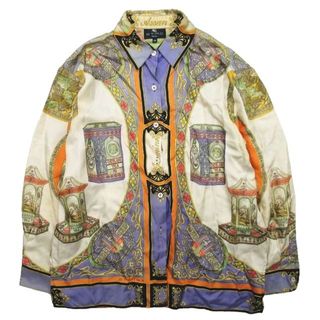 エトロ(ETRO)の90s エトロ ETRO 総柄 シルク100％ シャツ ブラウス /◎ME2(シャツ/ブラウス(長袖/七分))