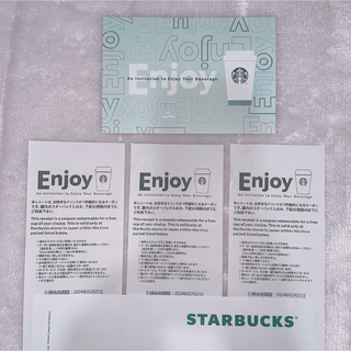 スターバックスコーヒー(Starbucks Coffee)のスターバックス　ドリンクチケット　4枚(フード/ドリンク券)