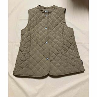 クロコダイル(Crocodile)の【美品】クロコダイル：キルティング　ブラウン　中綿　ダウンジャケット　Ｍ(ダウンベスト)