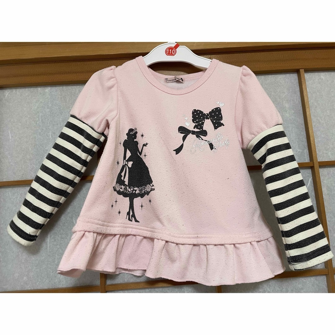 裏起毛トレーナー　110 キッズ/ベビー/マタニティのキッズ服女の子用(90cm~)(Tシャツ/カットソー)の商品写真