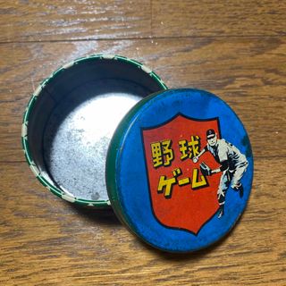 昭和レトロ 缶ケース 野球ゲーム(小物入れ)