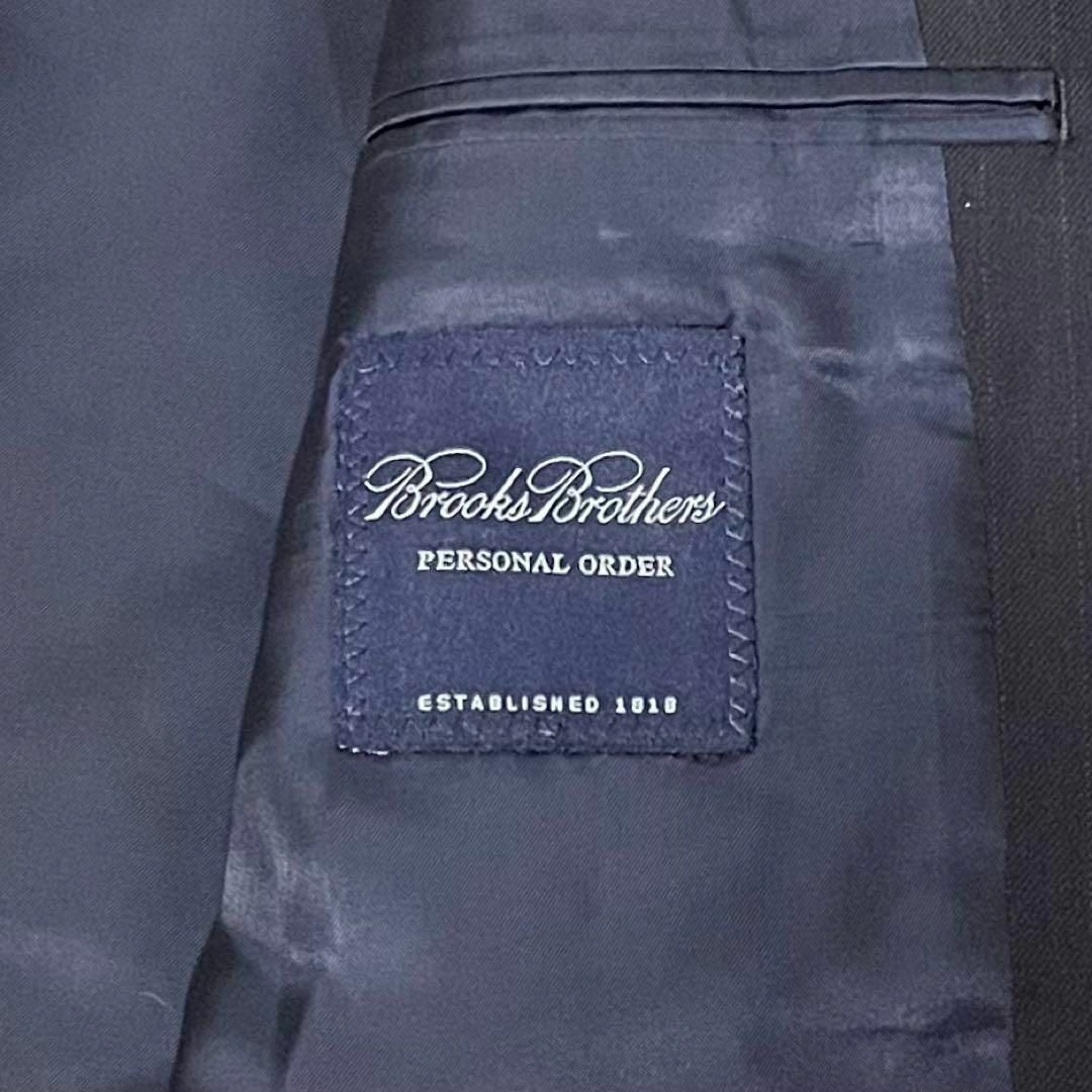 Brooks Brothers(ブルックスブラザース)のブルックスブラザーズ「パーソナルオーダー」ネイビーストライプスーツ L相当 美品 メンズのスーツ(セットアップ)の商品写真