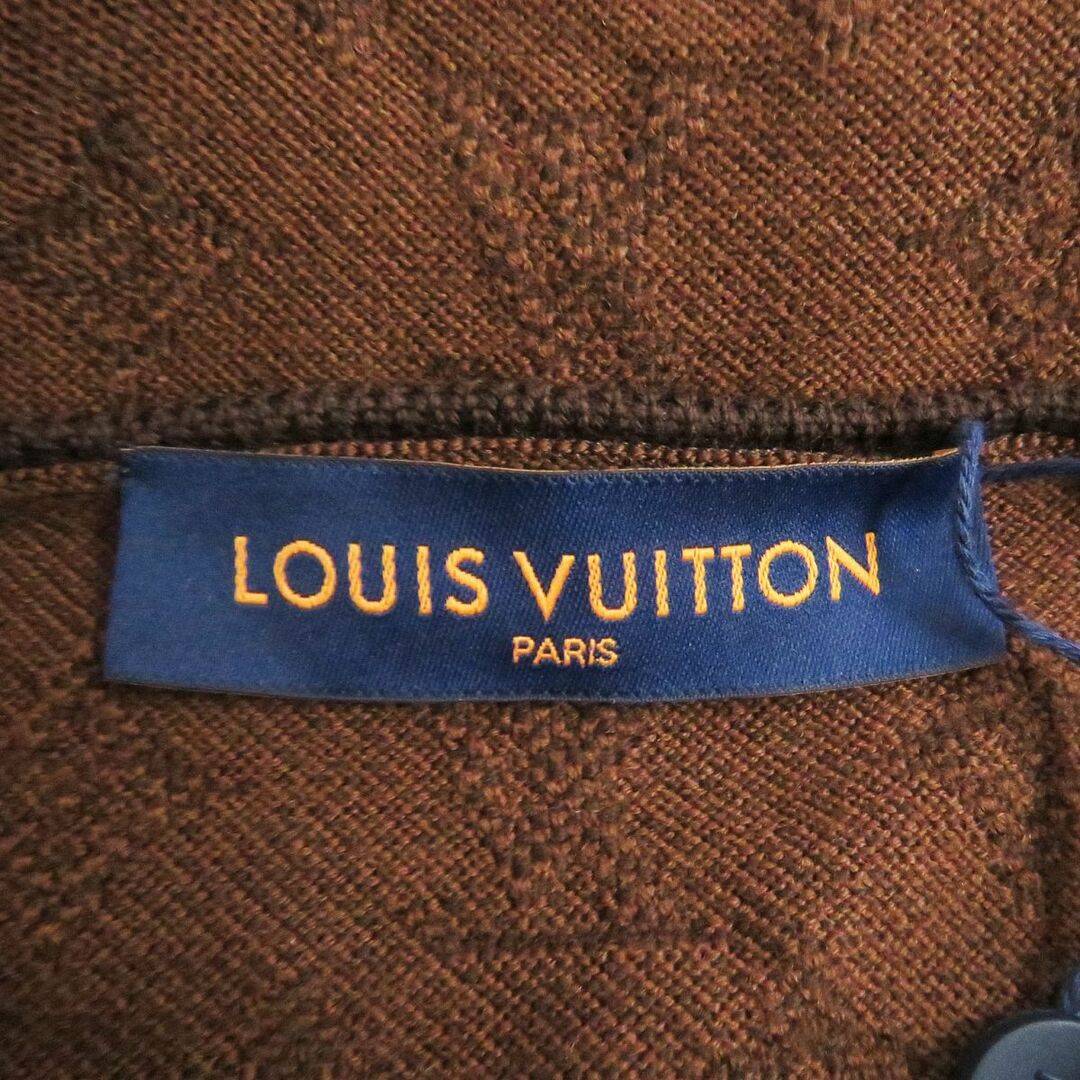 LOUIS VUITTON(ルイヴィトン)の未使用品□2022年製 LOUIS VUITTON/ルイヴィトン モノグラム 総柄 ウール プルオーバー ニットパーカー/フーディー ブラウン S 伊製 正規品 メンズのトップス(パーカー)の商品写真