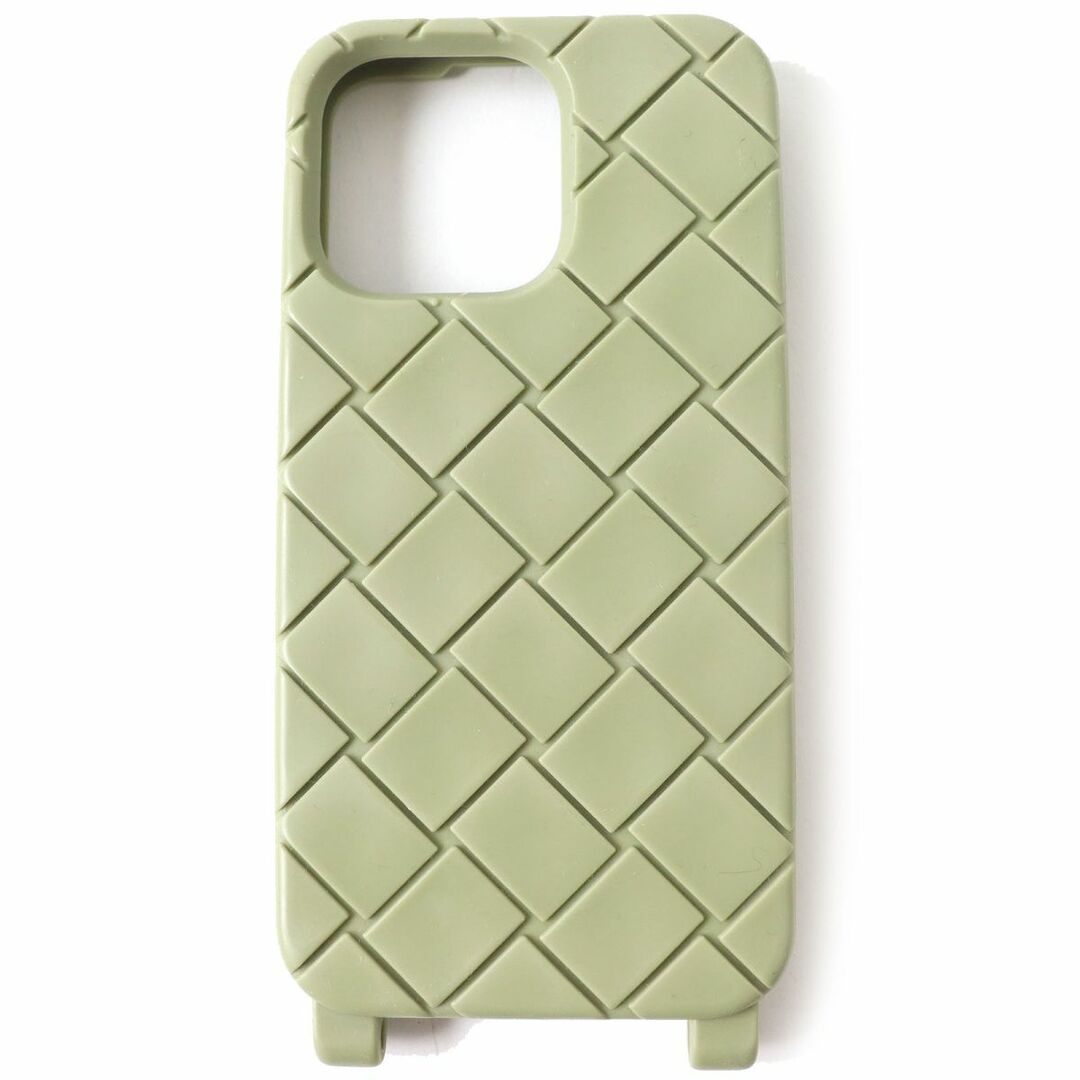 Bottega Veneta(ボッテガヴェネタ)の極美品△BOTTEGAVENETA ボッテガヴェネタ 690685 iphone 13/13Pro スマホケース モバイルカバー シリコン ストラップ付 アッシュグリーン系 レディースのファッション小物(その他)の商品写真