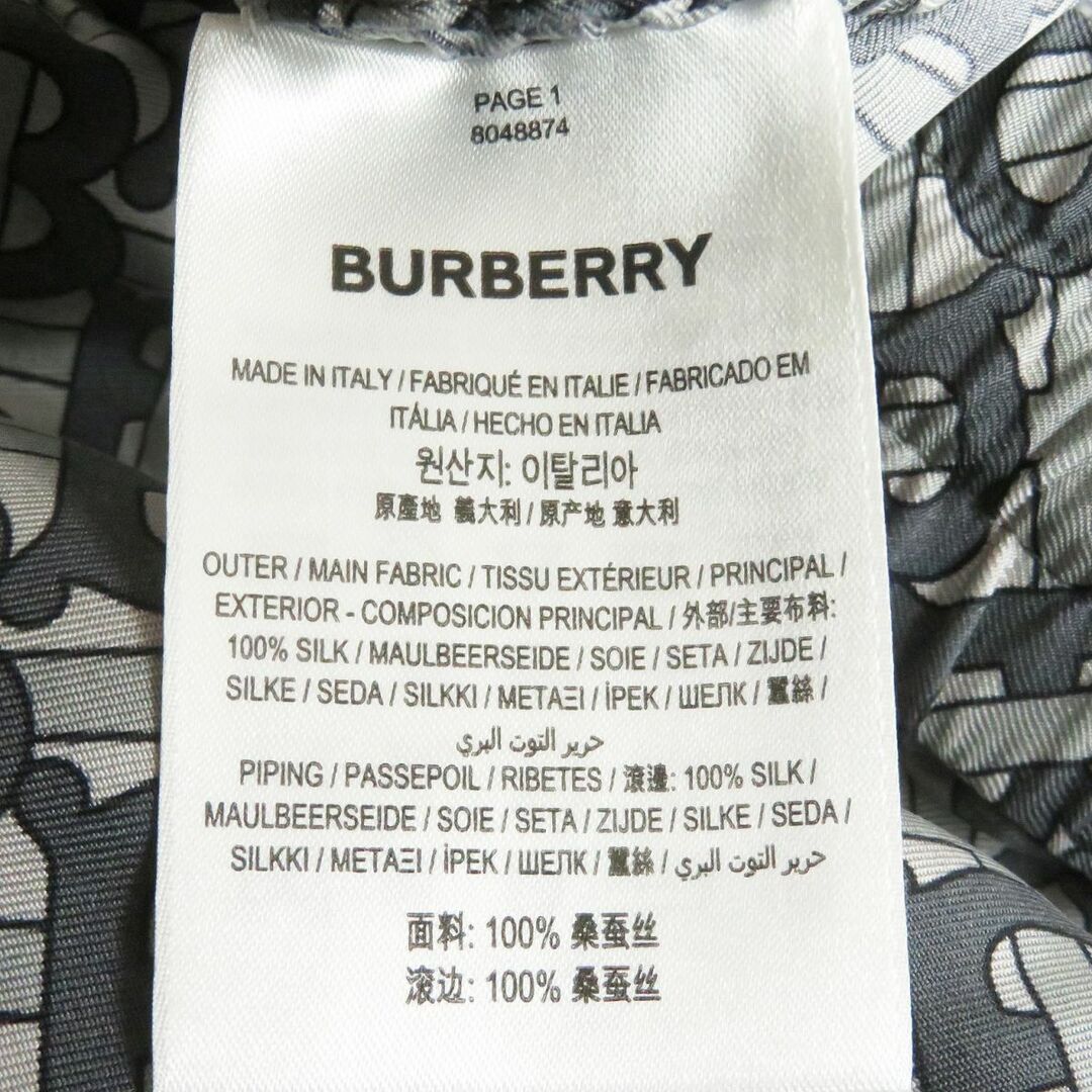 BURBERRY(バーバリー)の極美品□BURBERRY/バーバリー 8048874 TBモノグラム ロゴ総柄 シルク100％ ショートパンツ/短パン グレー XXS イタリア製 正規品 メンズ メンズのパンツ(ショートパンツ)の商品写真