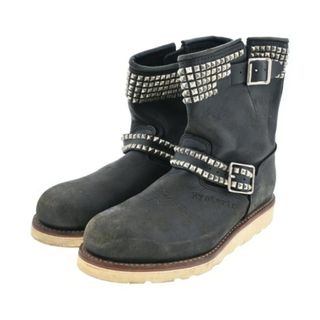 ヒステリックグラマー(HYSTERIC GLAMOUR)のHYSTERIC GLAMOUR ブーツ -(24.5cm位) 黒 【古着】【中古】(ブーツ)