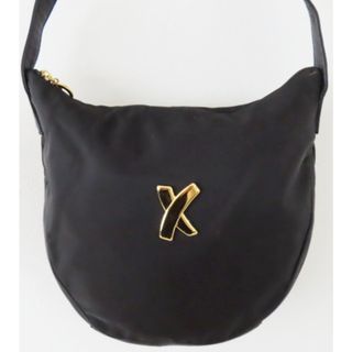 パロマピカソ(Paloma Picasso)のK02 美品 Paloma Picasso パロマピカソ ナイロン/レザー ショルダーバッグ ブラック(ショルダーバッグ)