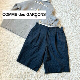 コムデギャルソン(COMME des GARCONS)のコムデギャルソン✨バルーン系ウール ツータックショートパンツ チェックグリーン(ショートパンツ)