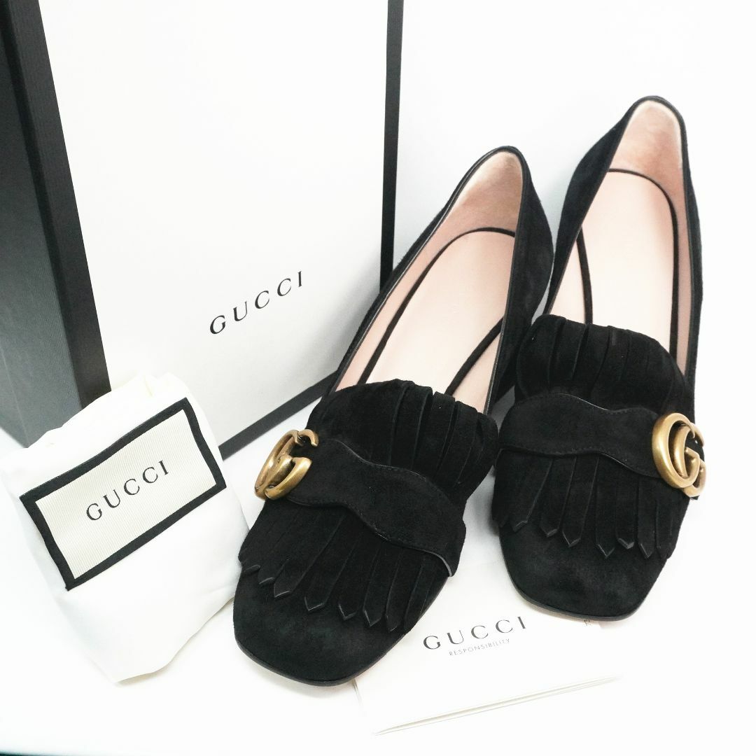 Gucci(グッチ)のグッチ GUCCI GG LOGO 36.5/23.5cm Black 77A  レディースの靴/シューズ(ハイヒール/パンプス)の商品写真