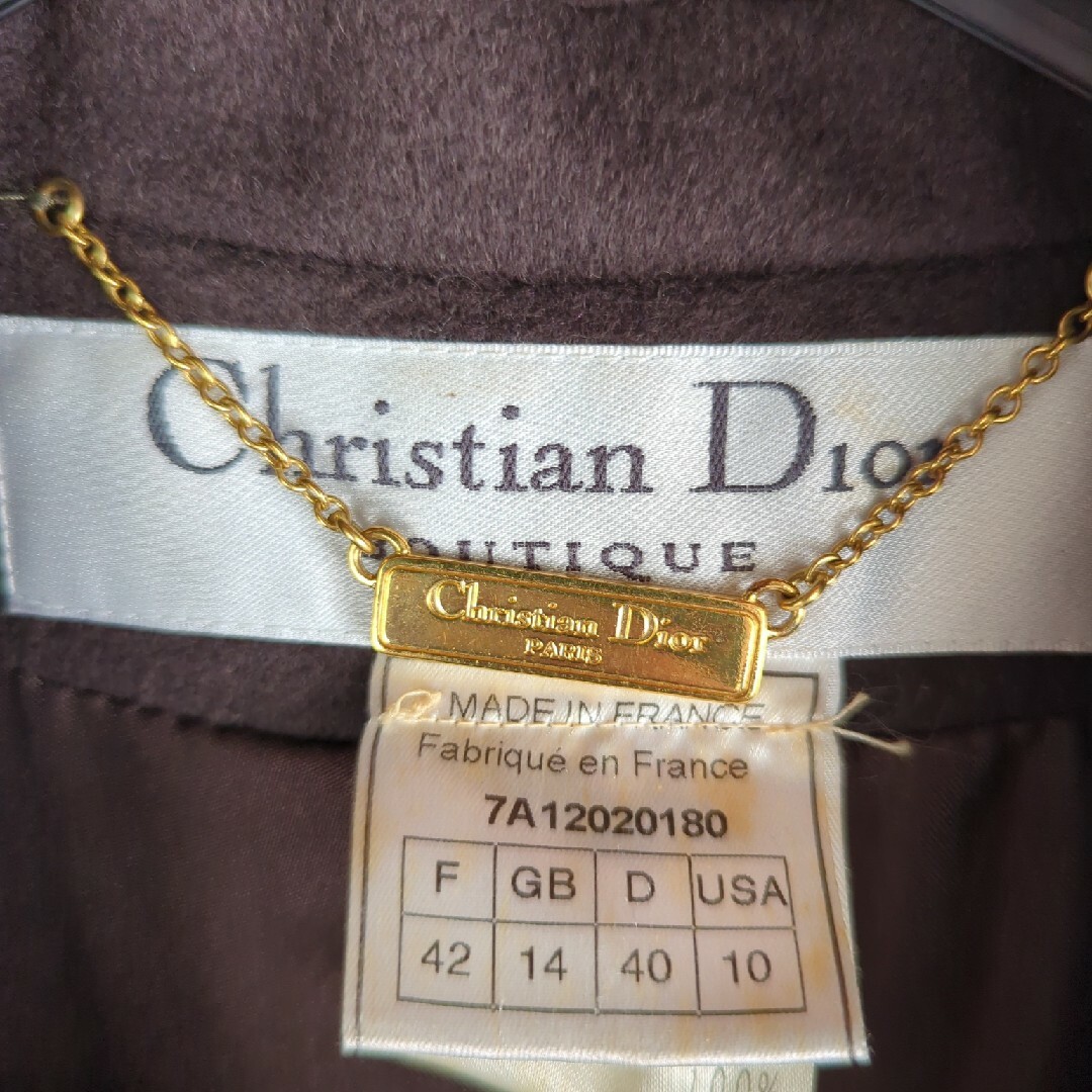 Christian Dior(クリスチャンディオール)のDior　カシミヤ　ジャケット　茶 レディースのジャケット/アウター(テーラードジャケット)の商品写真