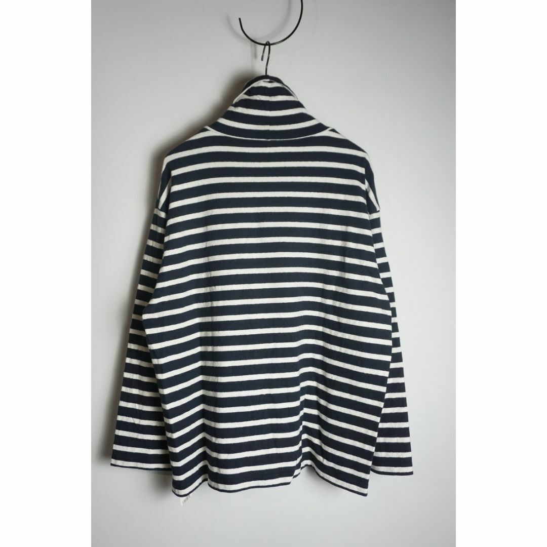 nest Robe(ネストローブ)の美品23AW nest robe CONFECT ボーダーTシャツ 紺216O▲ メンズのトップス(Tシャツ/カットソー(七分/長袖))の商品写真