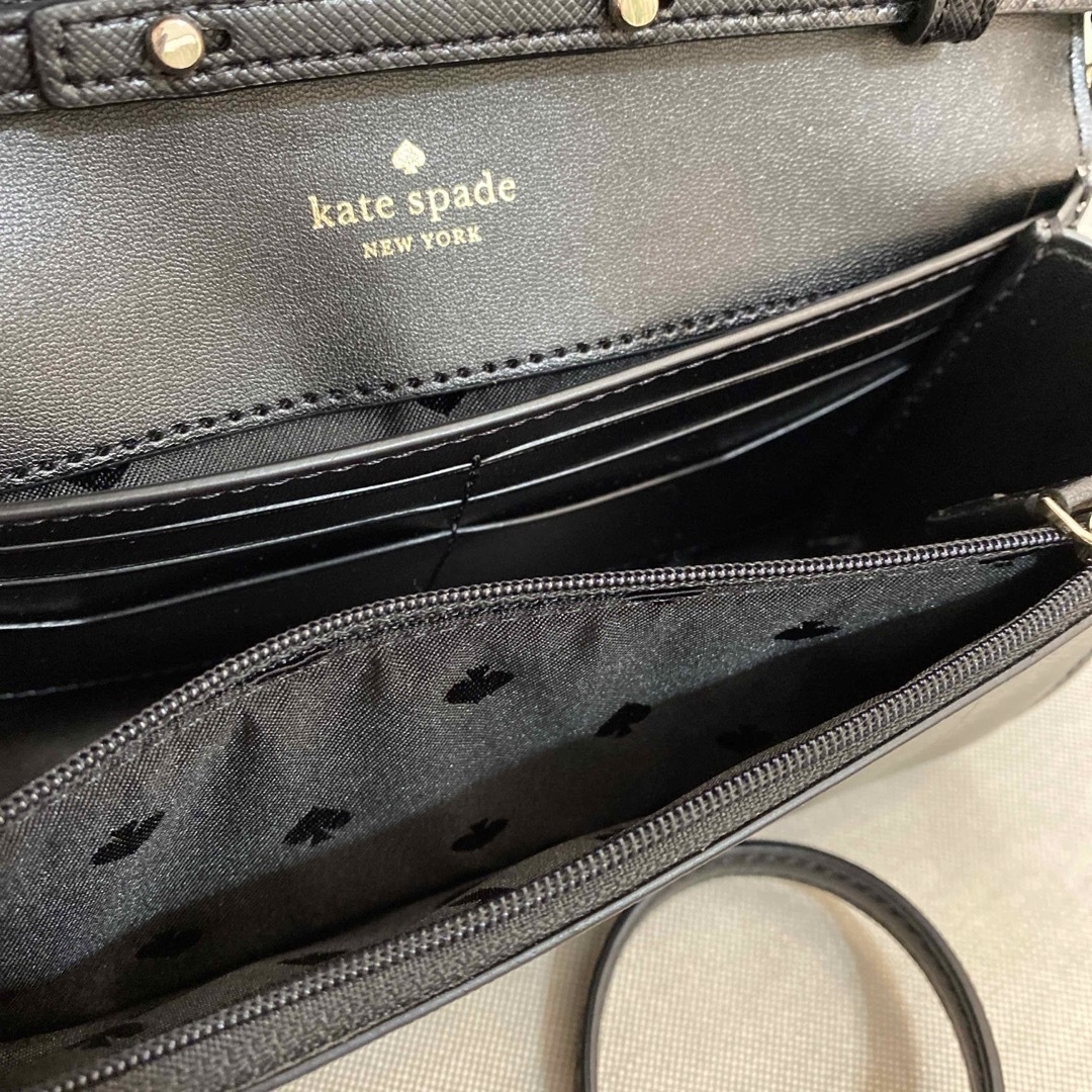 kate spade new york(ケイトスペードニューヨーク)のKate spade お財布バッグ　ベージュ×ブラック　 レディースのファッション小物(財布)の商品写真