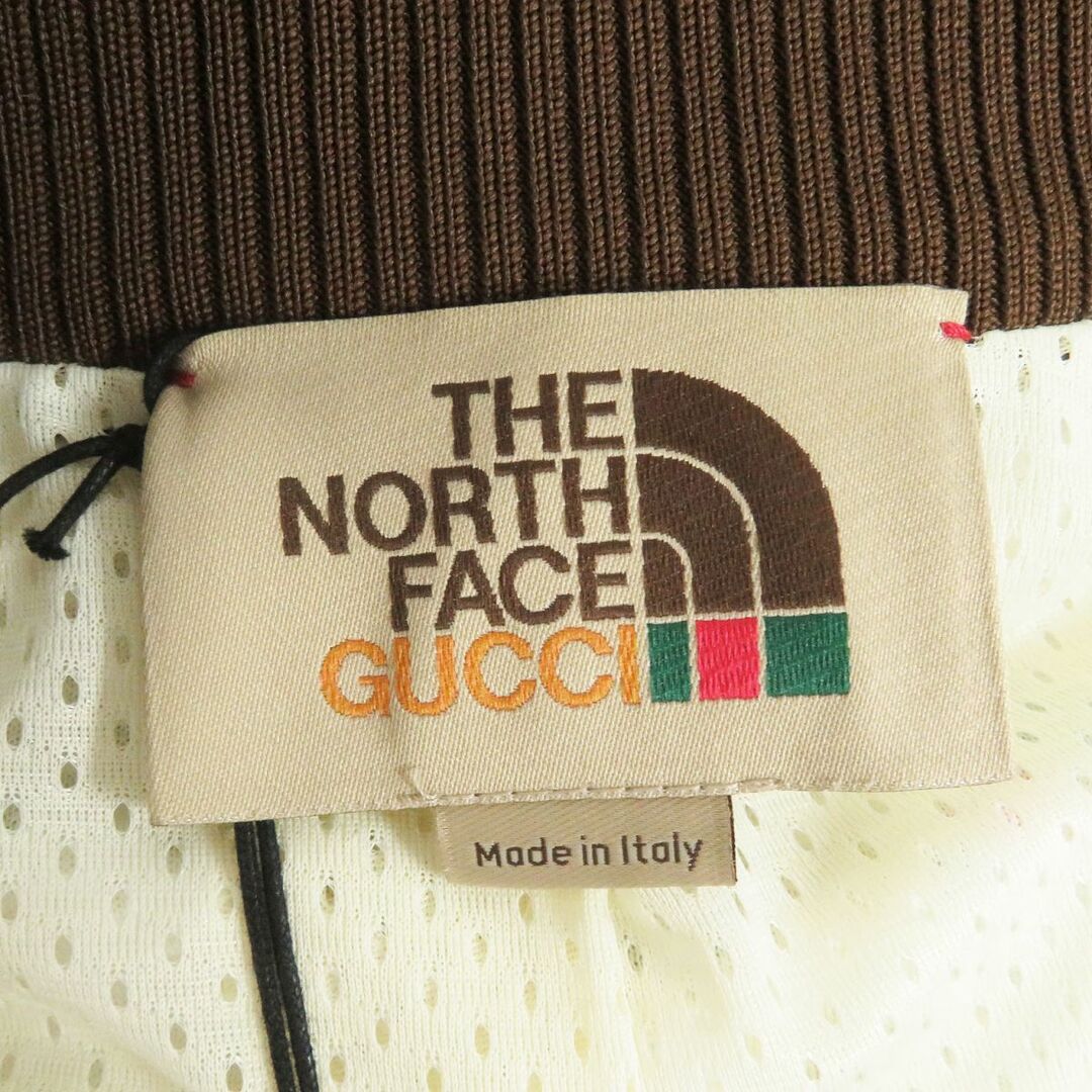 Gucci(グッチ)の未使用品□GUCCI×THE NORTH FACE 651321 グッチ ザ・ノースフェイス ロゴ総柄 ZIPUP トラックジャケット/ジャージ 白系 S 伊製 正規品 メンズのジャケット/アウター(ブルゾン)の商品写真