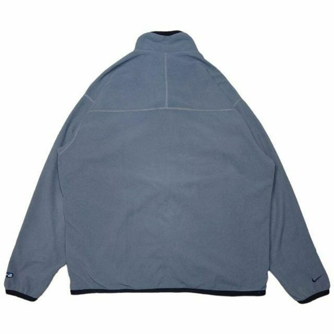 NIKE(ナイキ)の90s NIKE　フリースジャケット　古着　NIKE　ロゴ刺繍　グレー メンズのジャケット/アウター(ブルゾン)の商品写真