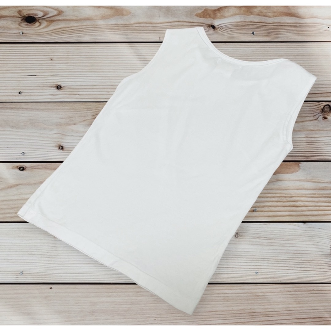S P B  ノースリーブリボンカットソー　ホワイト　Mサイズ レディースのトップス(カットソー(半袖/袖なし))の商品写真