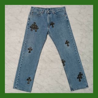 クロムハーツ(Chrome Hearts)のLevi's 505（W36 / 92cm）クロスパッチカスタム(デニム/ジーンズ)