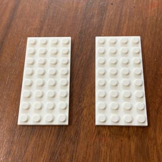 レゴ(Lego)のレゴ　4×8  白　薄いプレート２枚　　④(積み木/ブロック)