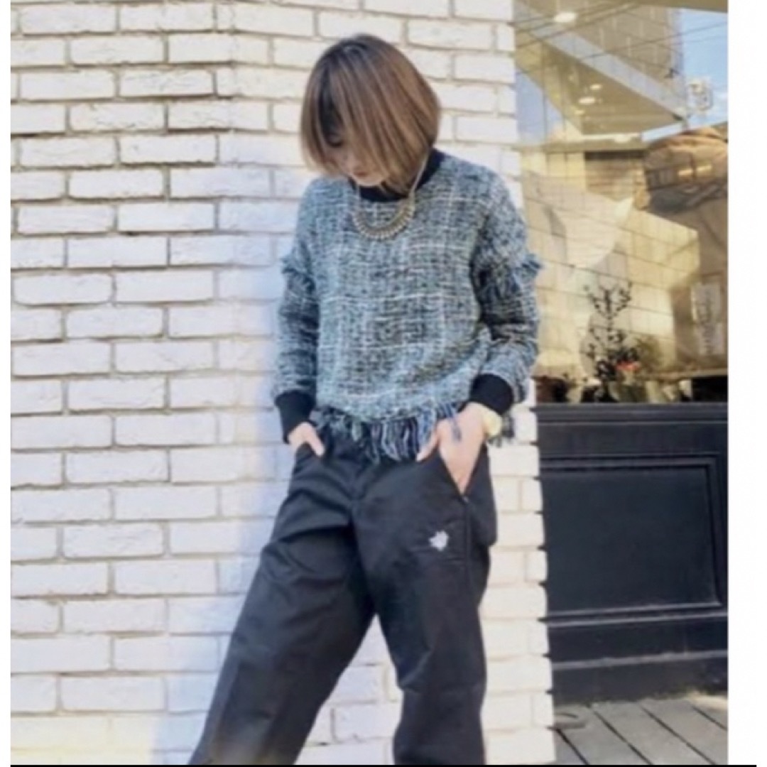 ZARA(ザラ)のZARA ツイード フリンジ ニット レディースのトップス(ニット/セーター)の商品写真