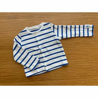 プチバトー(PETIT BATEAU)のプチバトー☆マリニエール青リブカーディガン(カーディガン/ボレロ)