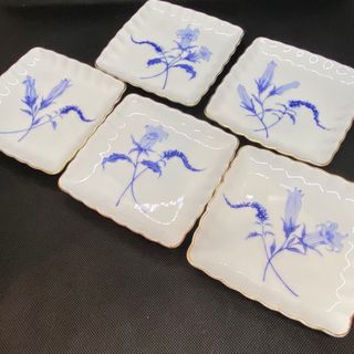 フカガワセイジ(深川製磁)の深川製磁　KIMIJIMA  ROYAL BLUE ロイヤルブルー５枚セット(食器)