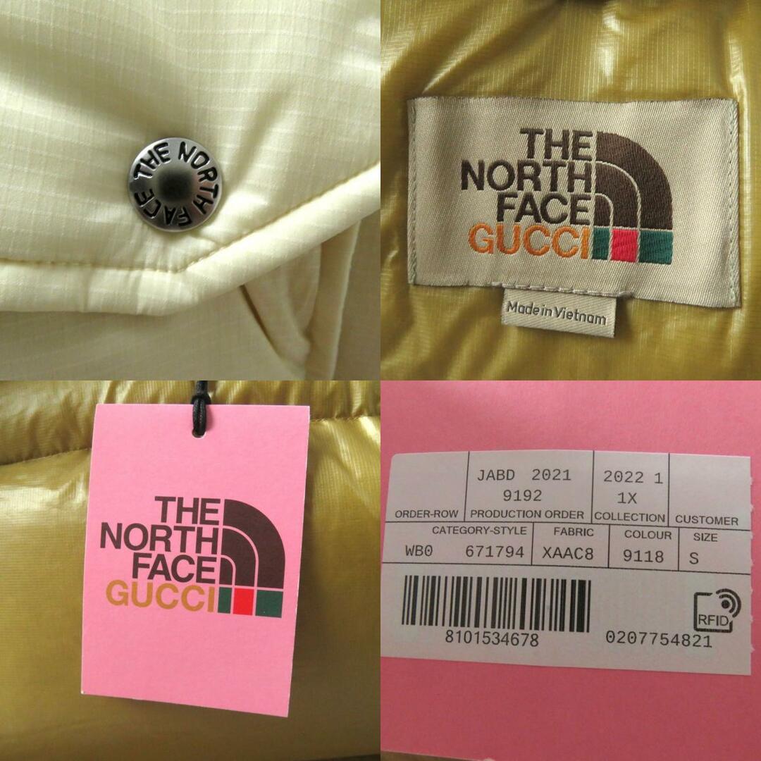 Gucci(グッチ)の未使用品◎正規品 GUCCI ×THE NORTH FACE グッチ×ノースフェイス 22SS 671794 アームロゴフーデッドロングダウンジャケット アイボリー S レディースのジャケット/アウター(ダウンジャケット)の商品写真