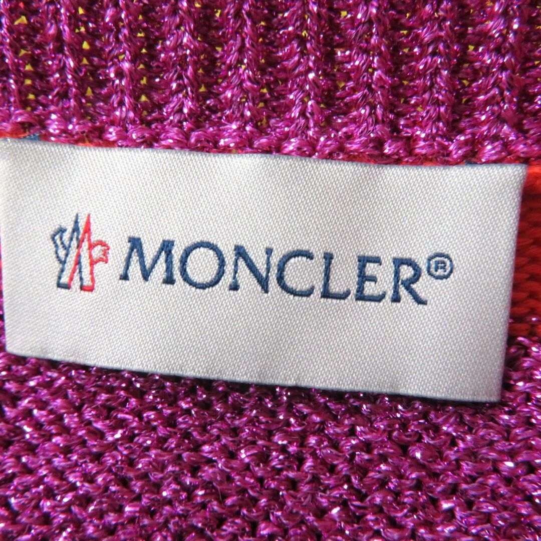 MONCLER(モンクレール)の極美品◎正規品 18年 MONCLER モンクレール MAGLIA レディース ワッペン付き 長袖 ニットプルオーバー マルチカラー ボーダー柄 L レディースのトップス(ニット/セーター)の商品写真