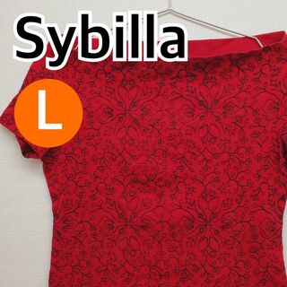 シビラ(Sybilla)のSybilla 半袖トップス tシャツ オフショル ブラウス  L【CT65】(Tシャツ(半袖/袖なし))
