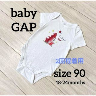 ベビーギャップ(babyGAP)のベビーギャップ　babyGap 白　ロンパース　90 子供服GAP 半袖　春夏秋(その他)