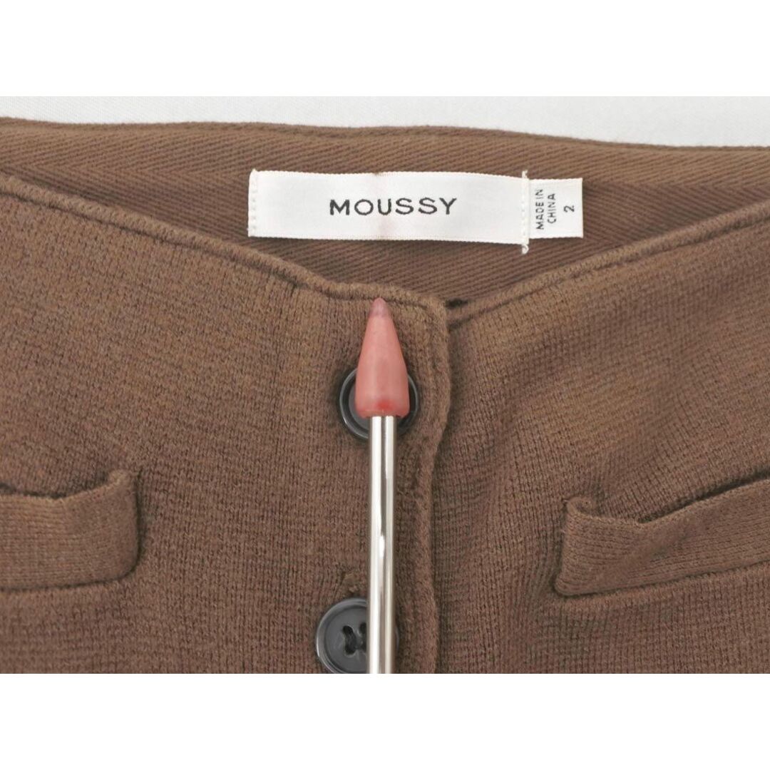 moussy(マウジー)のMOUSSY マウジー フロントボタン ニット ロング スカート size2/茶 ■■ レディース レディースのスカート(ロングスカート)の商品写真