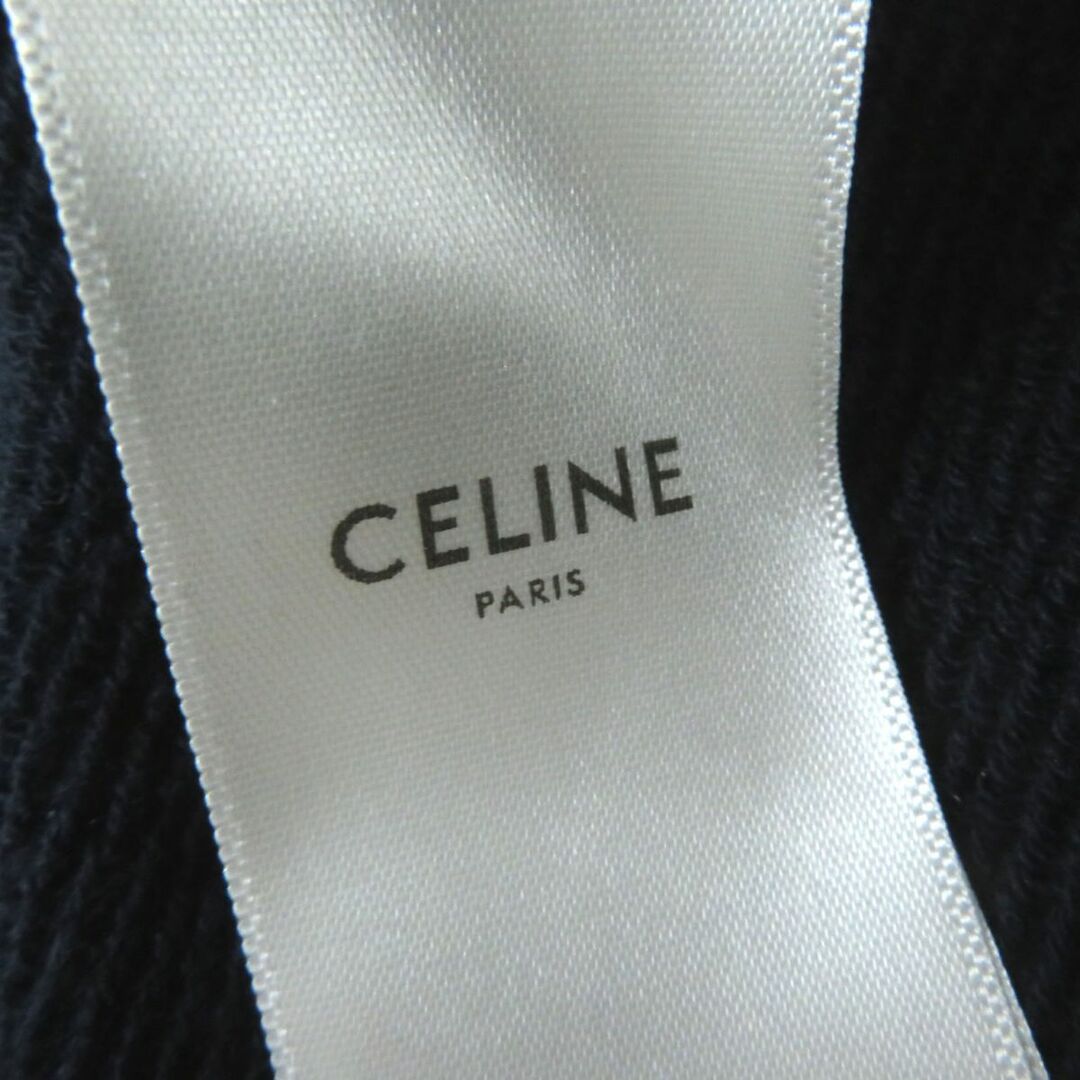 celine(セリーヌ)の美品◎正規品 伊製 CELINE セリーヌ 2Y428450I レディース カシミヤ混 サルキー プリント フーディ スウェット／パーカー ネイビー×白 S レディースのトップス(パーカー)の商品写真