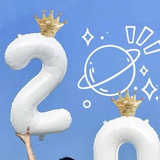 数字バルーン　王冠付き　誕生日　お祝い　バルーン1(その他)