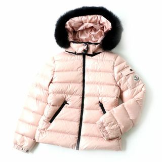 モンクレール(MONCLER)の美品◎18-19AW MONCLER モンクレール BADY FUR バディファー キッズ ブルーFOX×ワッペン×フード付き ダウンジャケット ピンク 140cm(ダウンジャケット)