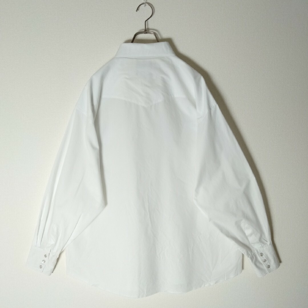【Wrangler ウエスタンシャツ 4XL ビッグサイズ 海外古着 白A666 メンズのトップス(シャツ)の商品写真