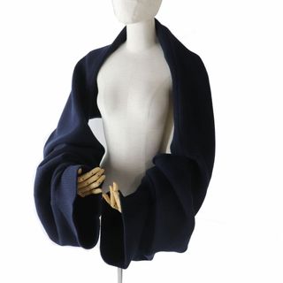 ジルサンダー(Jil Sander)の極美◎正規品 伊製 JIL SANDER ジルサンダー JSPT762058 レディース ニットスカーフ／ロングスリーブ ニットボレロ ネイビー U 保管袋付き　m09-st30316-053(ストール/パシュミナ)