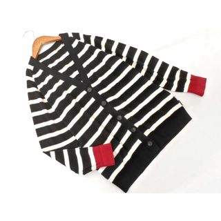 ポールスミス(Paul Smith)のPaul Smith ポールスミス ウール混 ボーダー カーディガン sizeM/白ｘ黒 ◇■ レディース(カーディガン)