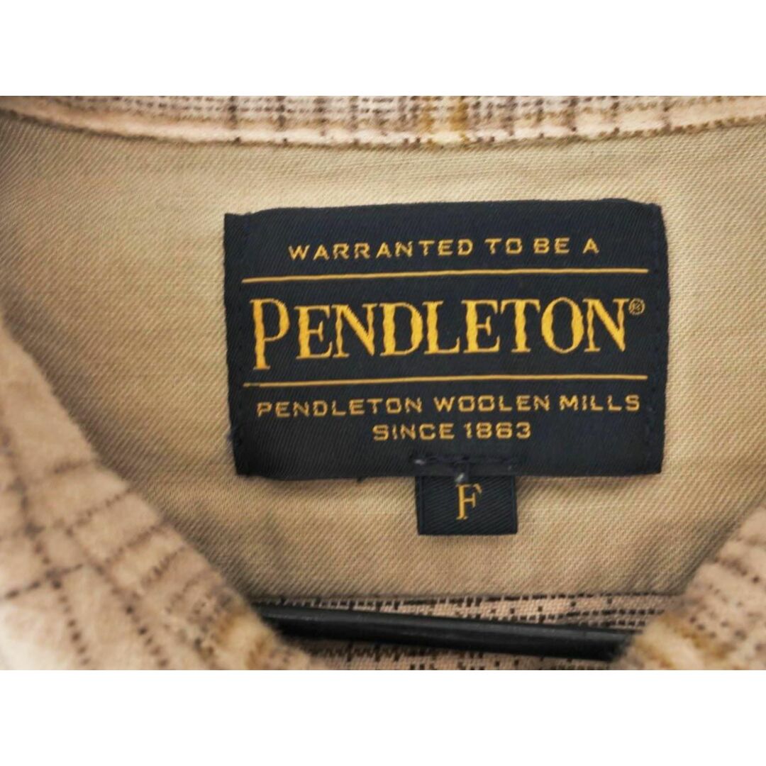 PENDLETON(ペンドルトン)のPENDLETON ペンドルトン URBAN RESEARCH DOORS チェック ネル シャツ ワンピース sizeF/ベージュ ◇■ レディース レディースのワンピース(ロングワンピース/マキシワンピース)の商品写真