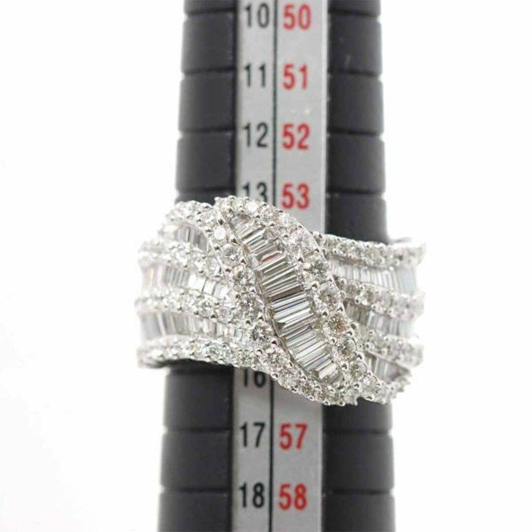 リング 14.5号 ダイヤ 2.49ct K18 WG ホワイトゴールド 750 指輪 VLP 90223509 レディースのアクセサリー(リング(指輪))の商品写真