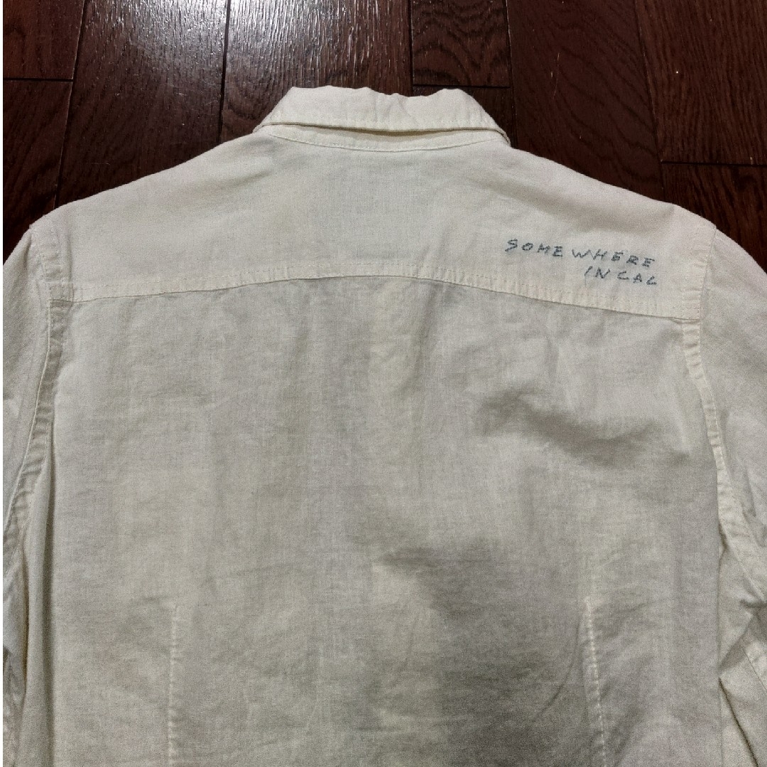 BAYFLOW(ベイフロー)のBAYFLOW　リネンシャツ　シャツ　長袖　３　白　刺繍 メンズのトップス(シャツ)の商品写真