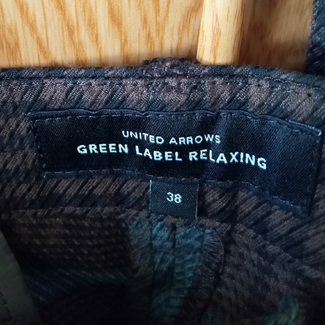 UNITED ARROWS green label relaxing(ユナイテッドアローズグリーンレーベルリラクシング)の美品 CS チェック ワイドテーパード パンツ レディースのパンツ(カジュアルパンツ)の商品写真