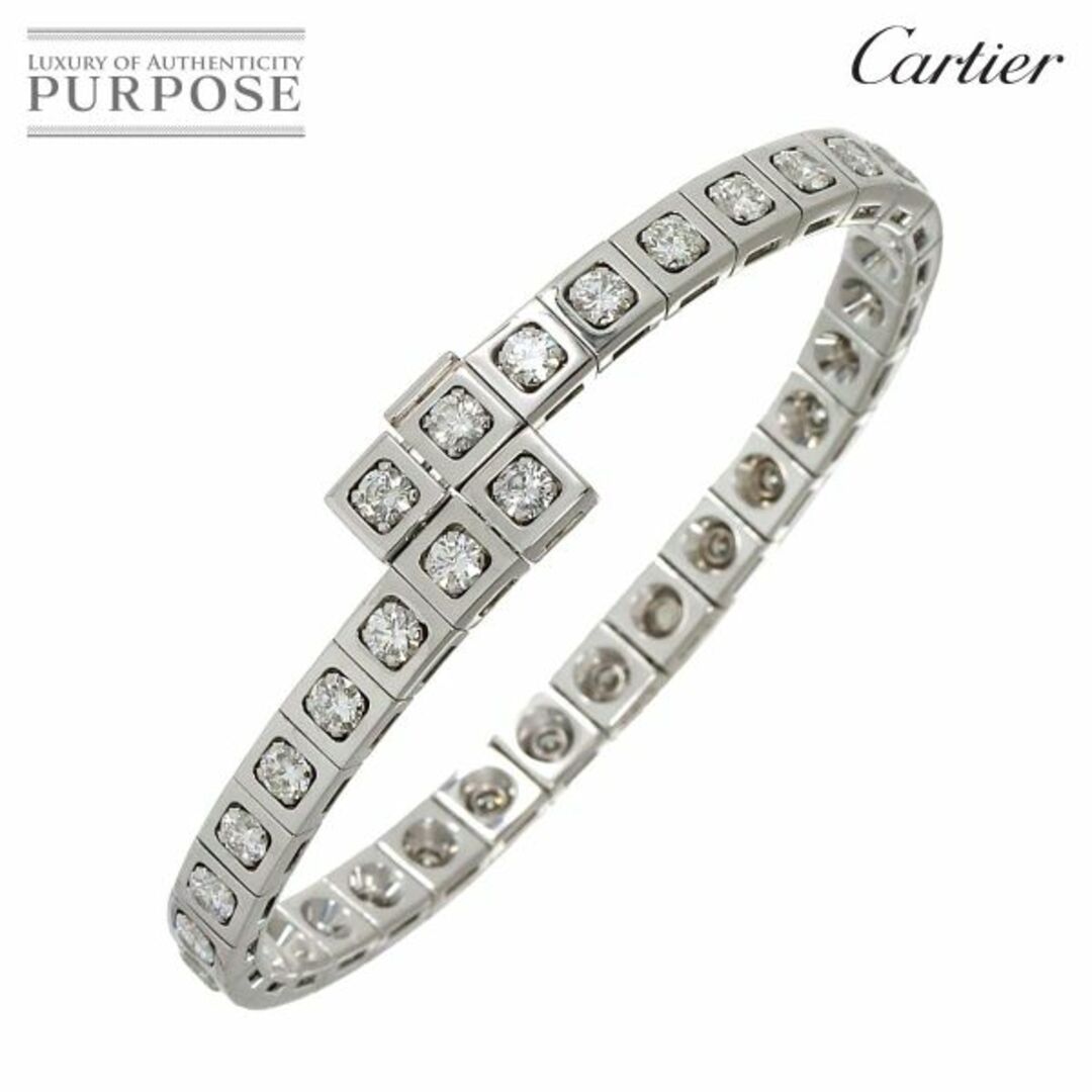 Cartier(カルティエ)のカルティエ Cartier テクトニック フル ダイヤ バングル #16 K18 WG ホワイトゴールド 750 ブレスレット【証明書付き】 VLP 90219704 レディースのアクセサリー(ブレスレット/バングル)の商品写真