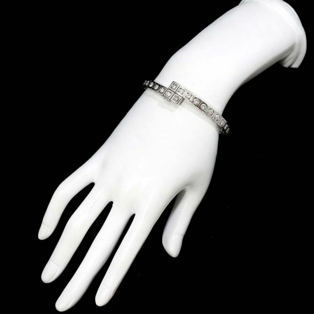 Cartier(カルティエ)のカルティエ Cartier テクトニック フル ダイヤ バングル #16 K18 WG ホワイトゴールド 750 ブレスレット【証明書付き】 VLP 90219704 レディースのアクセサリー(ブレスレット/バングル)の商品写真